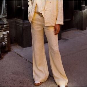 Alix of Bohemia Charlie Butter Linen Pant Yellow Size Small NEW
